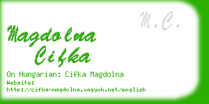 magdolna cifka business card